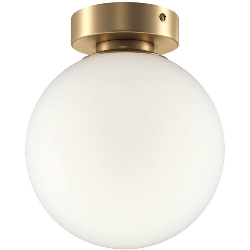 foto del prodotto applique contemporanea basic form media in metallo colore oro 1 luce