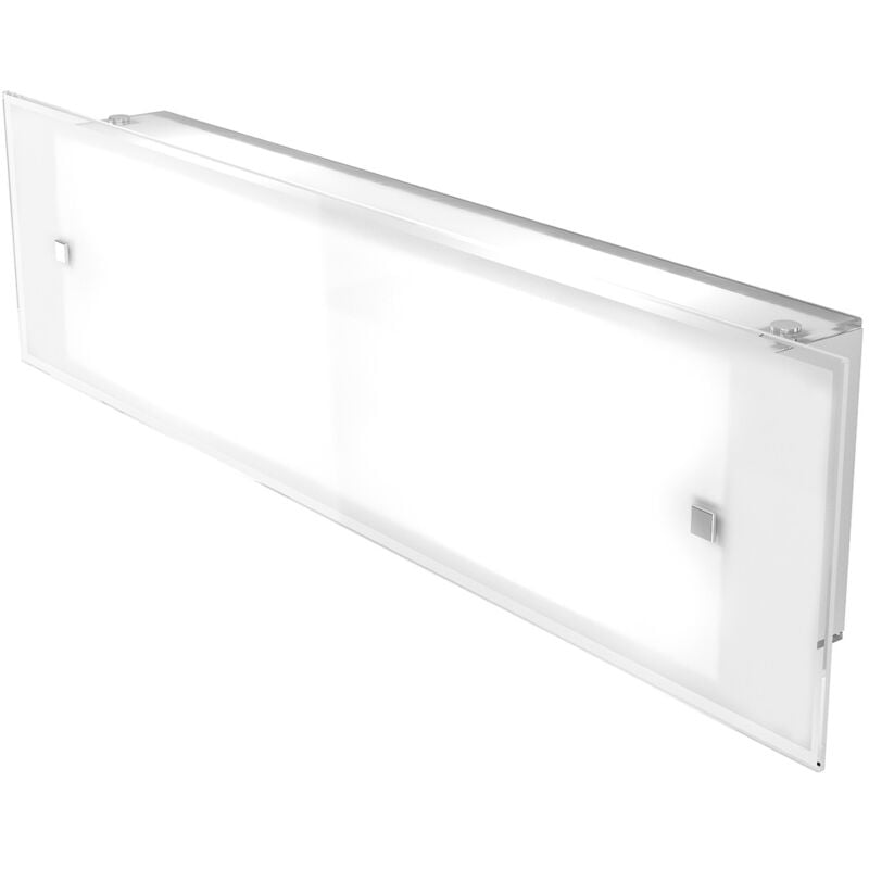 foto del prodotto applique contemporanea brick metallo bianco vetro satinato 2 luci e27 58cm