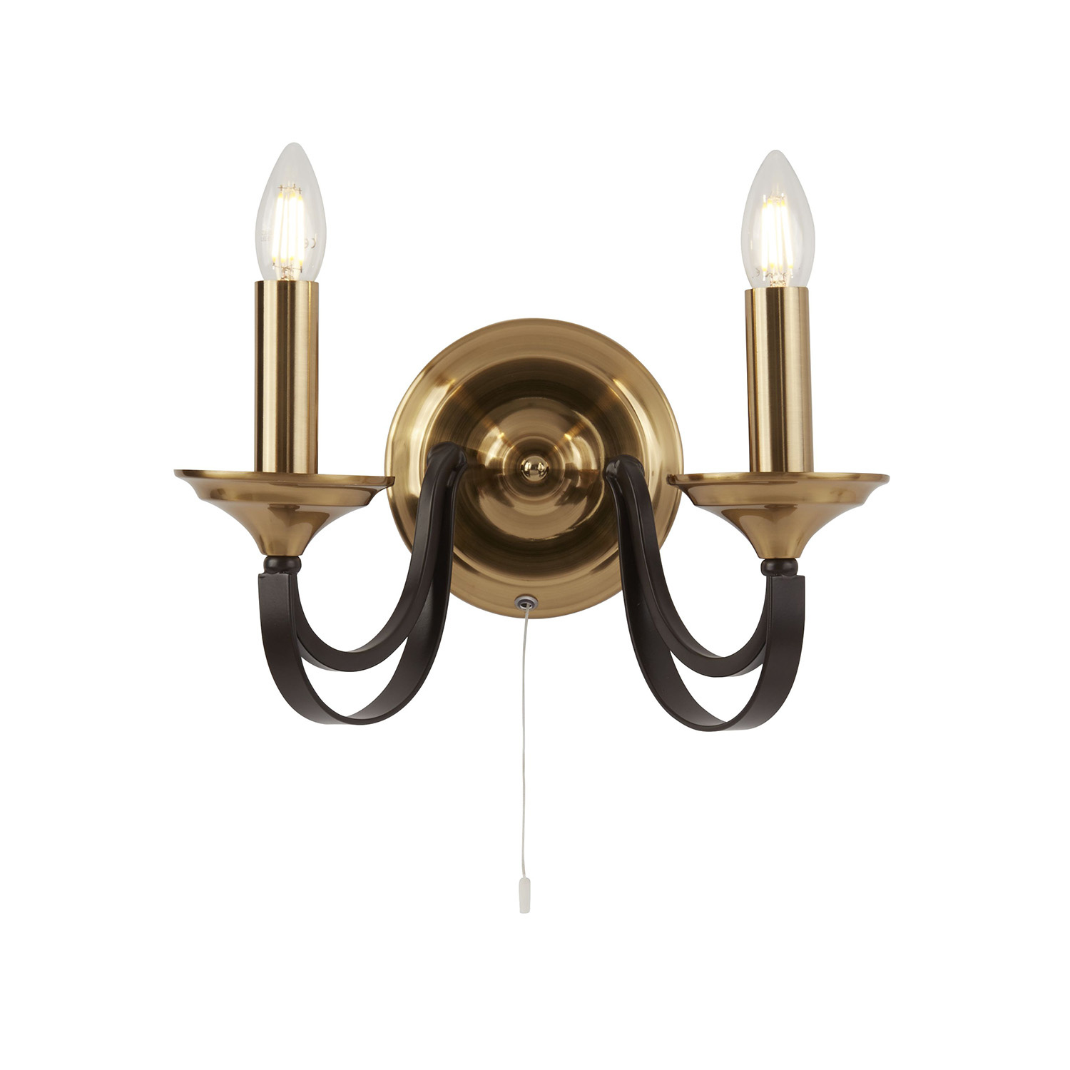 foto del prodotto applique contemporanea campanile acciaio bronzo marrone 2 luci e14