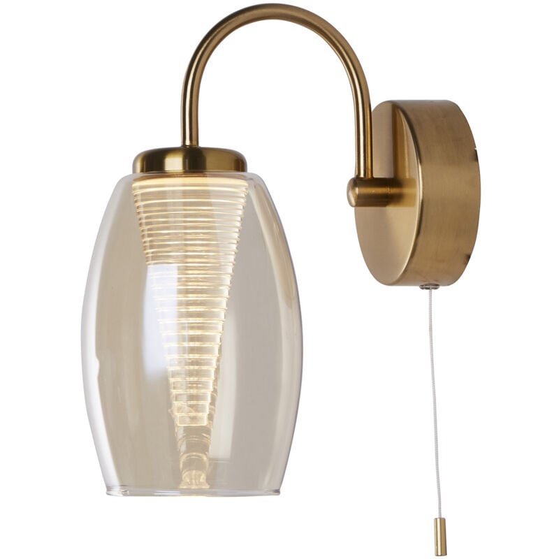 foto del prodotto applique contemporanea ciclon metallo bronzo vetro led 6w 3000k