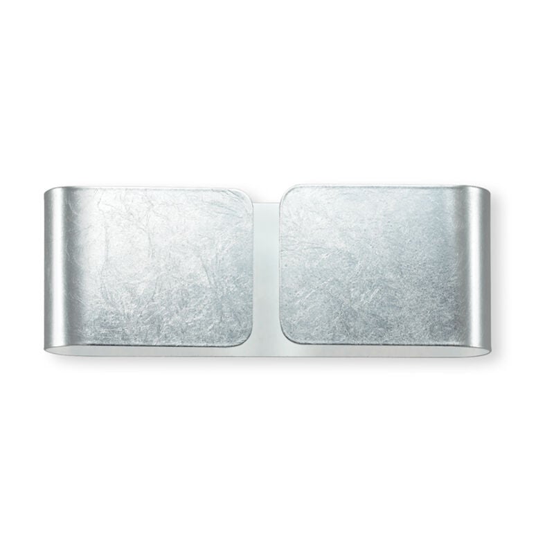 foto del prodotto applique contemporanea clip metallo argento 2 luci g9 3w 3000k luce calda