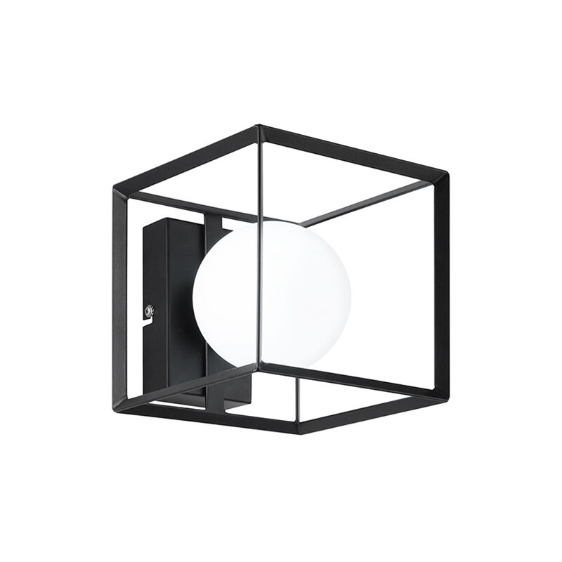 foto del prodotto applique contemporanea cube metallo nero 1 luce g9