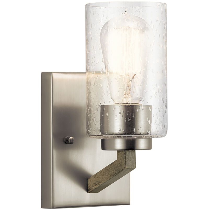 foto del prodotto applique contemporanea deryn acciaio grigio antico 1 luce e27