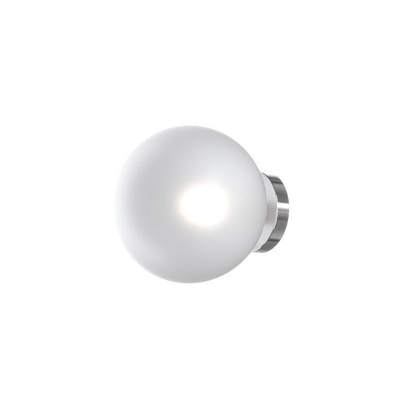 foto del prodotto applique contemporanea eclipse metallo cromo vetro bianco fog 1 luce g9