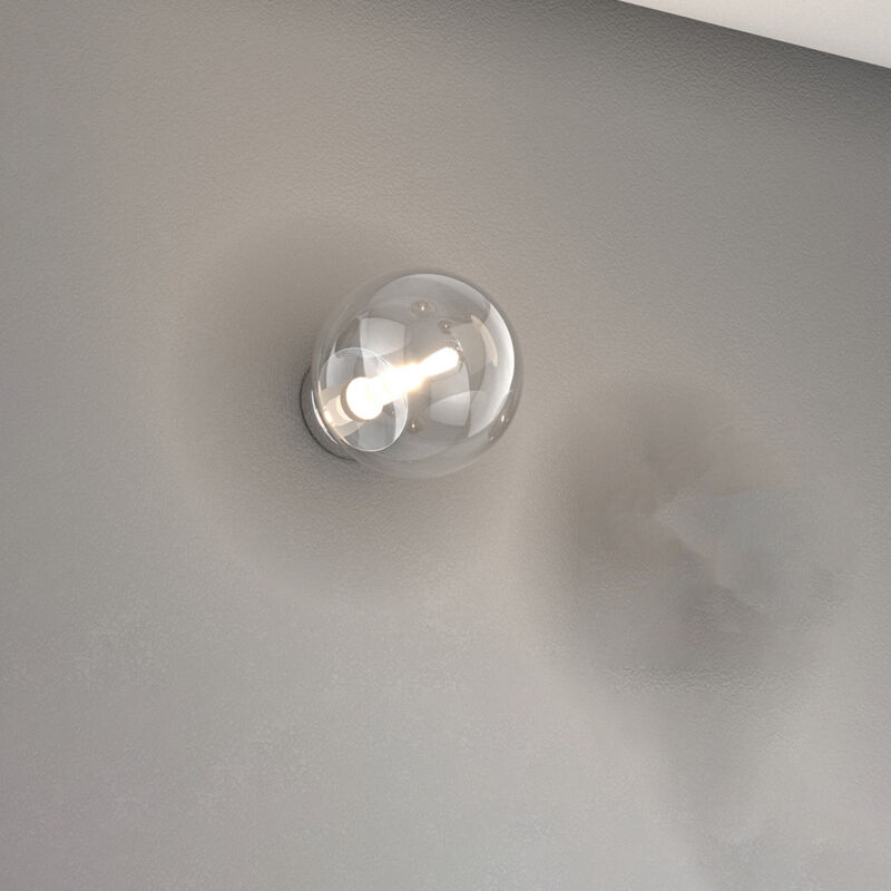 foto del prodotto applique contemporanea eclipse metallo cromo vetro trasparente 1 luce g9