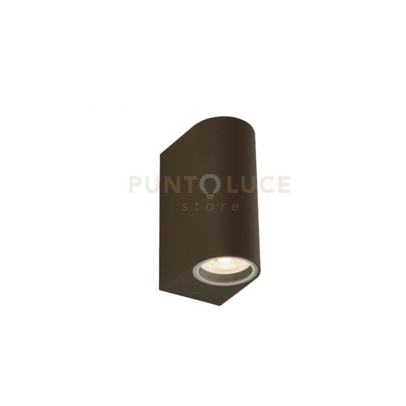 foto del prodotto applique contemporanea eiffel alluminio marrone vetro 2 luci gu10