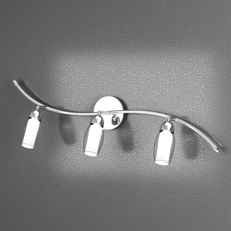 foto del prodotto applique contemporanea feeling net metallo cromo vetro trasparente 3 luci g9