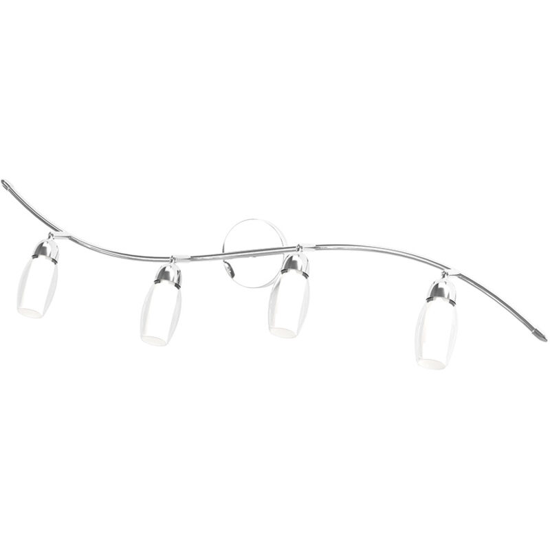 foto del prodotto applique contemporanea feeling net metallo cromo vetro trasparente 4 luci g9