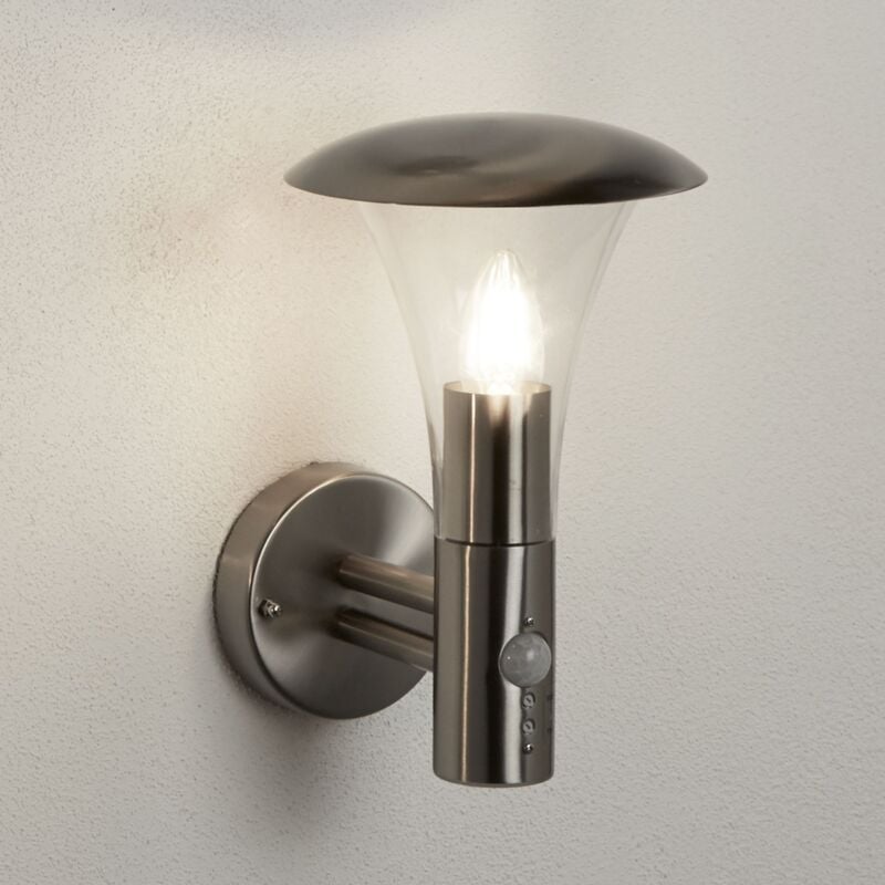 foto del prodotto applique contemporanea filo acciaio cromo 1 luce e27