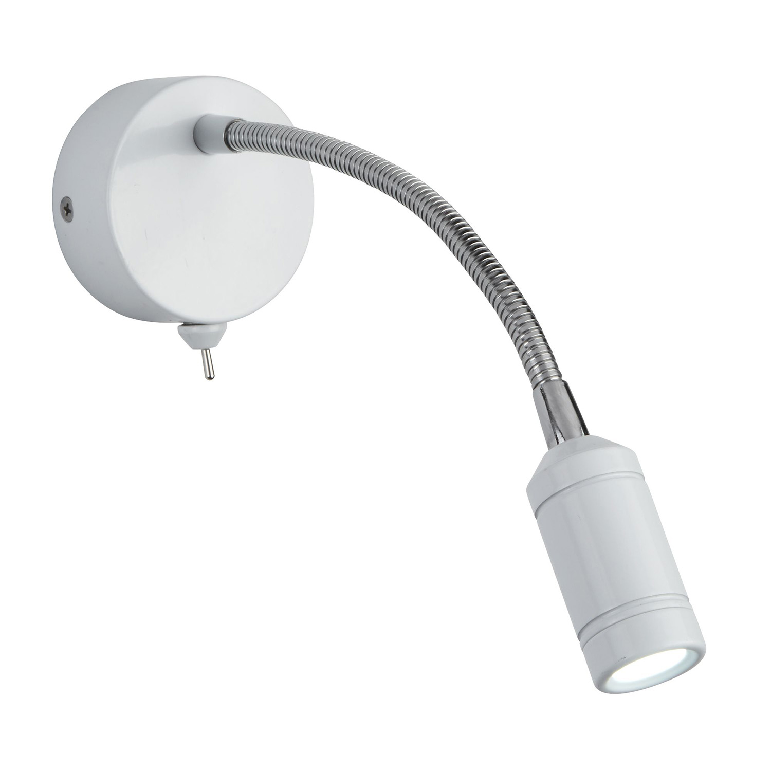foto del prodotto applique contemporanea flexy acciaio bianco cromo led 0,75w 3000k