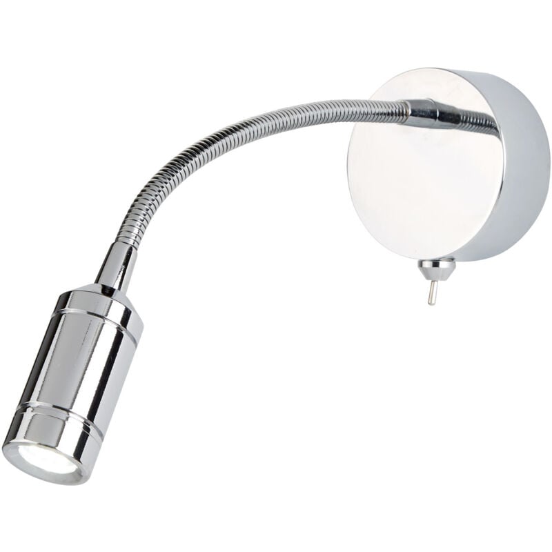 foto del prodotto applique contemporanea flexy acciaio cromo led 0,75w 3000k