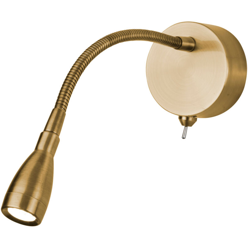 foto del prodotto applique contemporanea flexy acciaio ottone satinato adjustable vetro led 0,8w 6500k