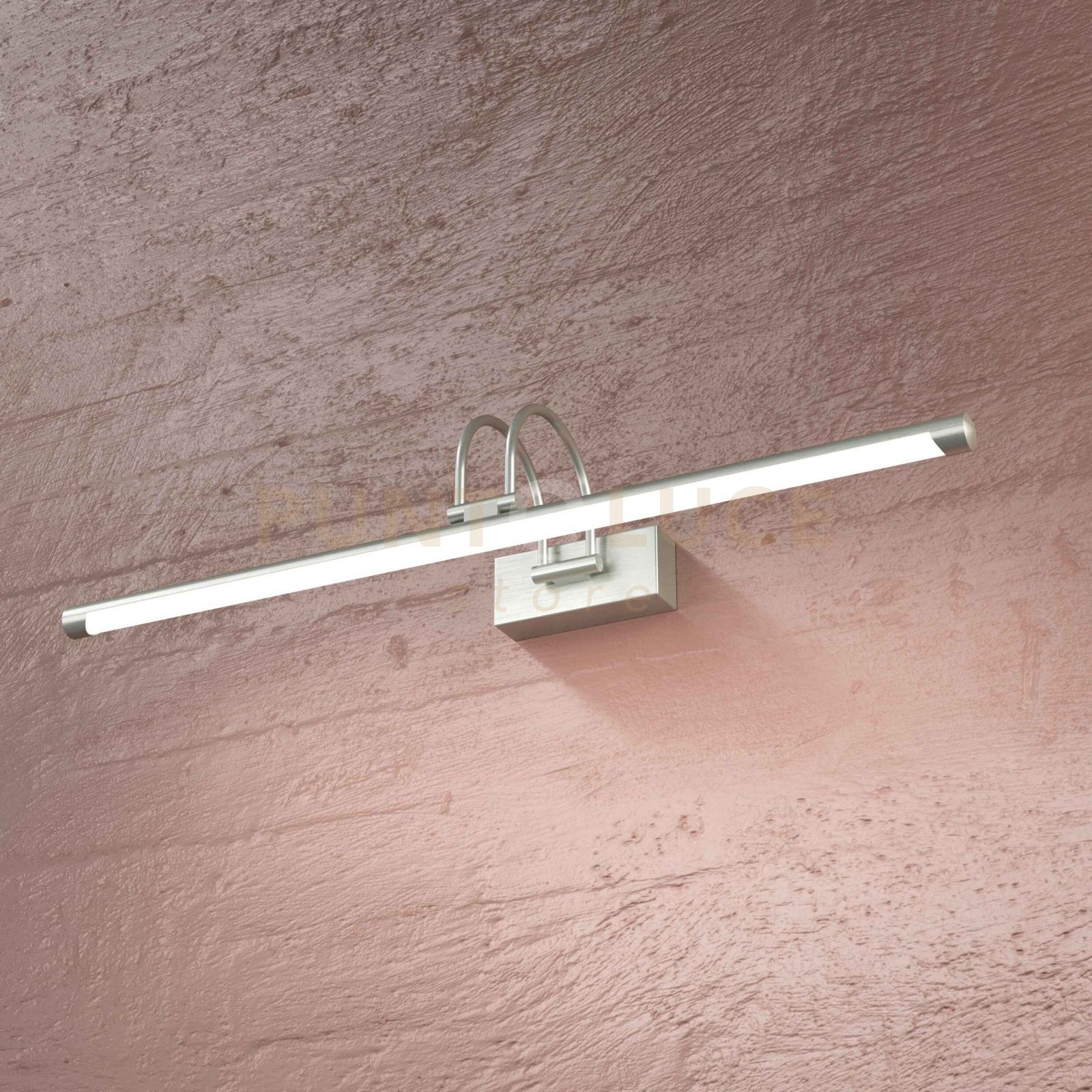foto del prodotto applique contemporanea heat metallo nichel diffusore acrilico led 16w luce calda