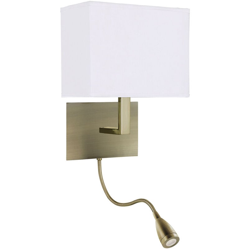 foto del prodotto applique contemporanea hotel acciaio ottone tessuto 1 luce e27