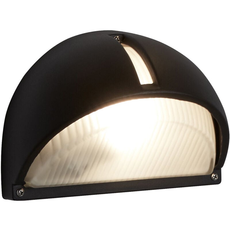 foto del prodotto applique contemporanea kentucky alluminio nero vetro 1 luce e27