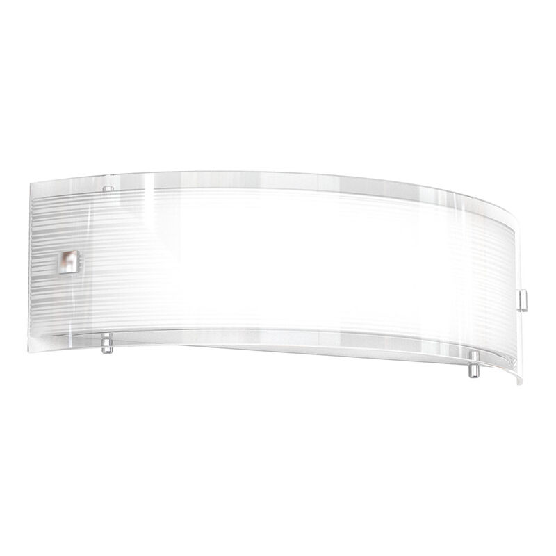 foto del prodotto applique contemporanea linear mad metallo e vetro bianco 2 luci e27 40cm