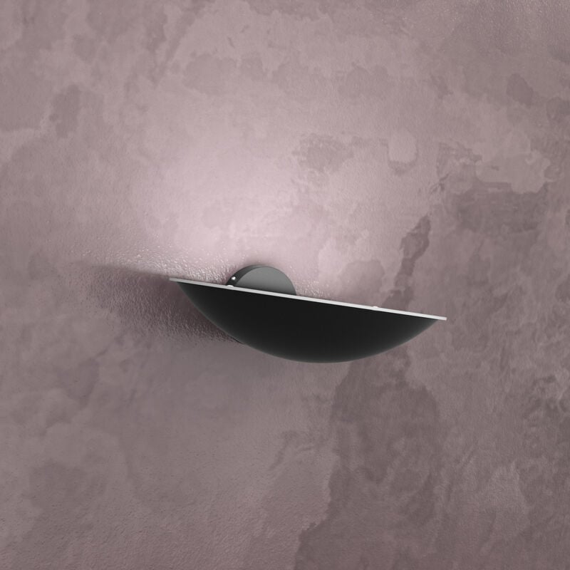 foto del prodotto applique contemporanea mood metallo nero vetro bianco 6 luci gx53