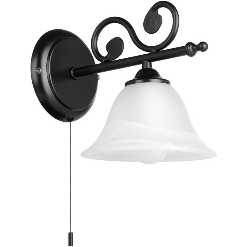foto del prodotto applique contemporanea murcia acciaio nero 1 luce e14