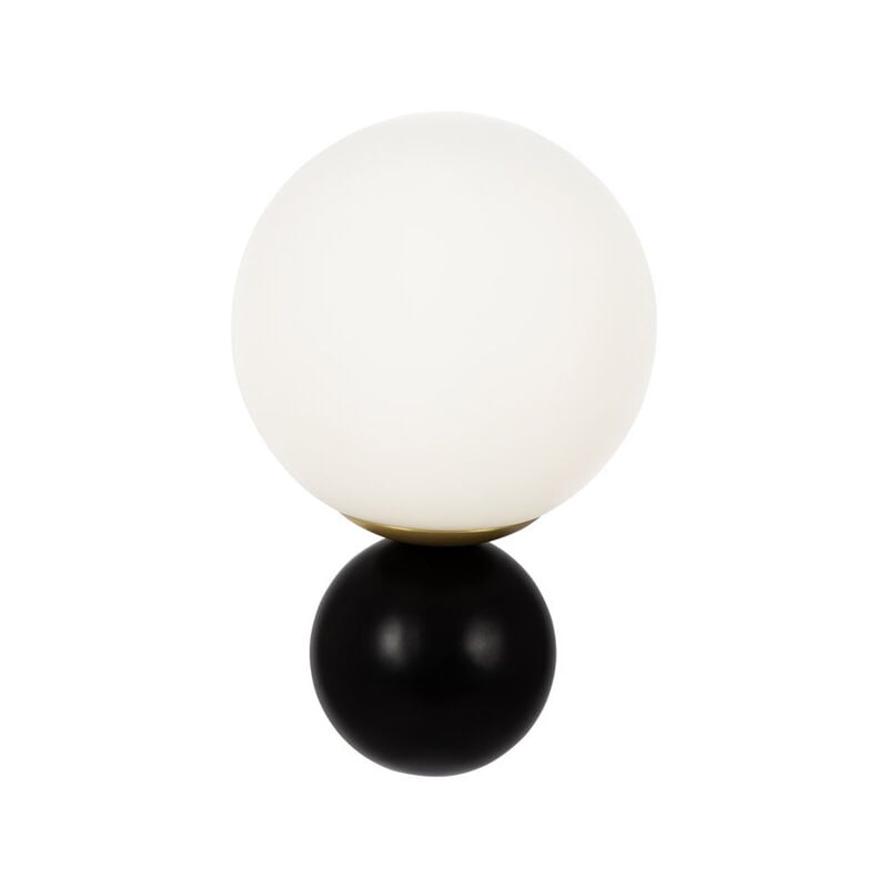 foto del prodotto applique contemporanea nostalgia metallo oro opaco 1 luce diffusore bianco