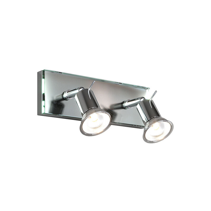 foto del prodotto applique contemporanea nuts metallo cromo vetro trasparente 2 luci gu10