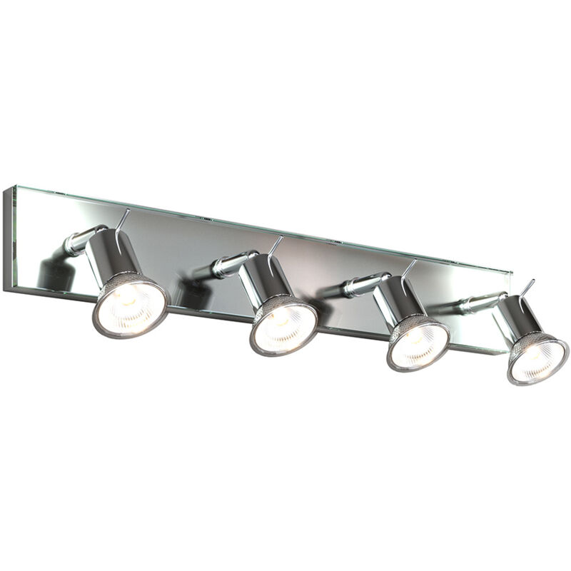 foto del prodotto applique contemporanea nuts metallo cromo vetro trasparente 4 luci gu10
