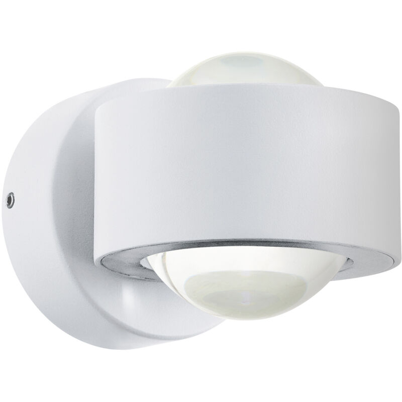 foto del prodotto applique contemporanea ono 2 alluminio bianco 2 luci led integrato 2,5w