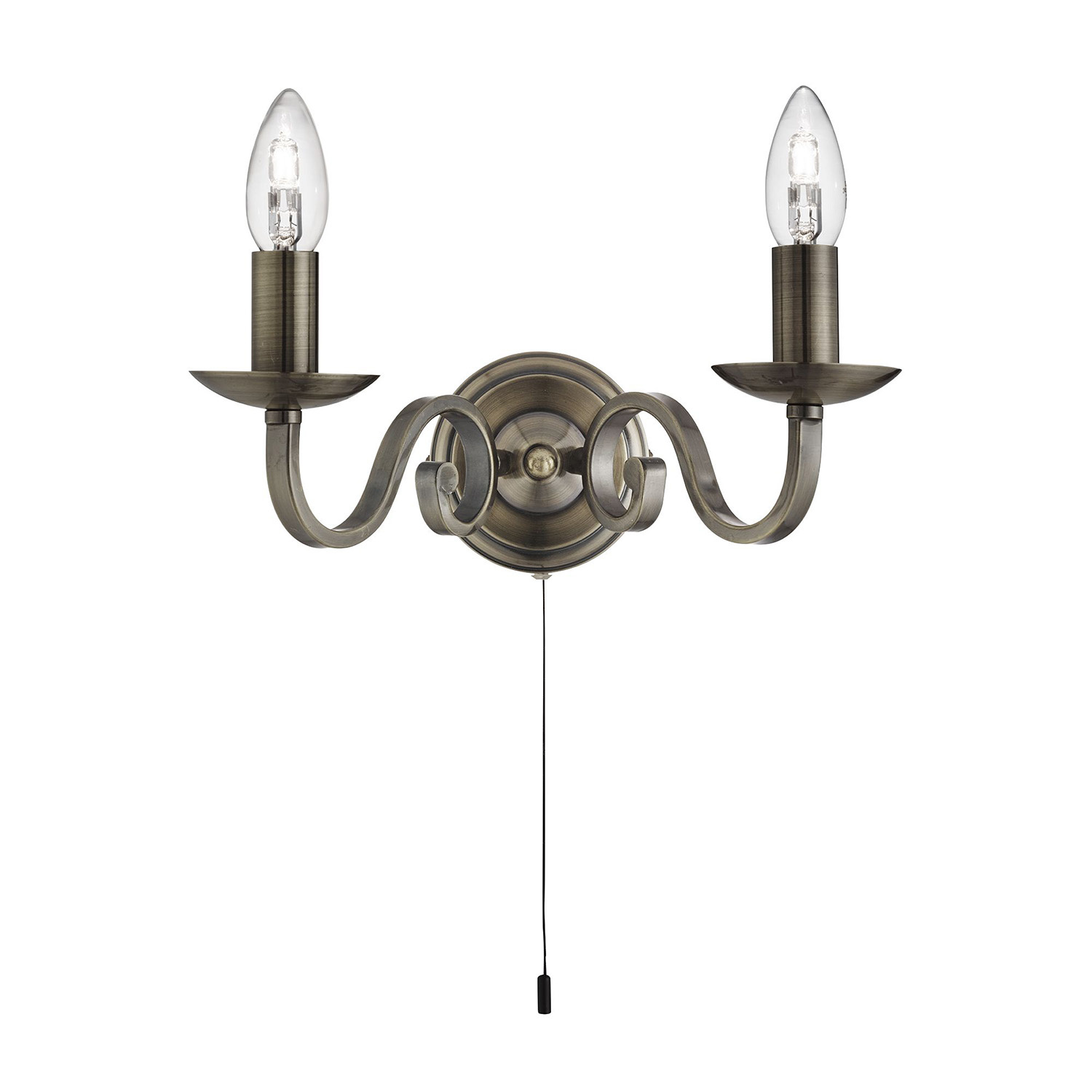 foto del prodotto applique contemporanea richmond acciaio ottone 2 luci e14