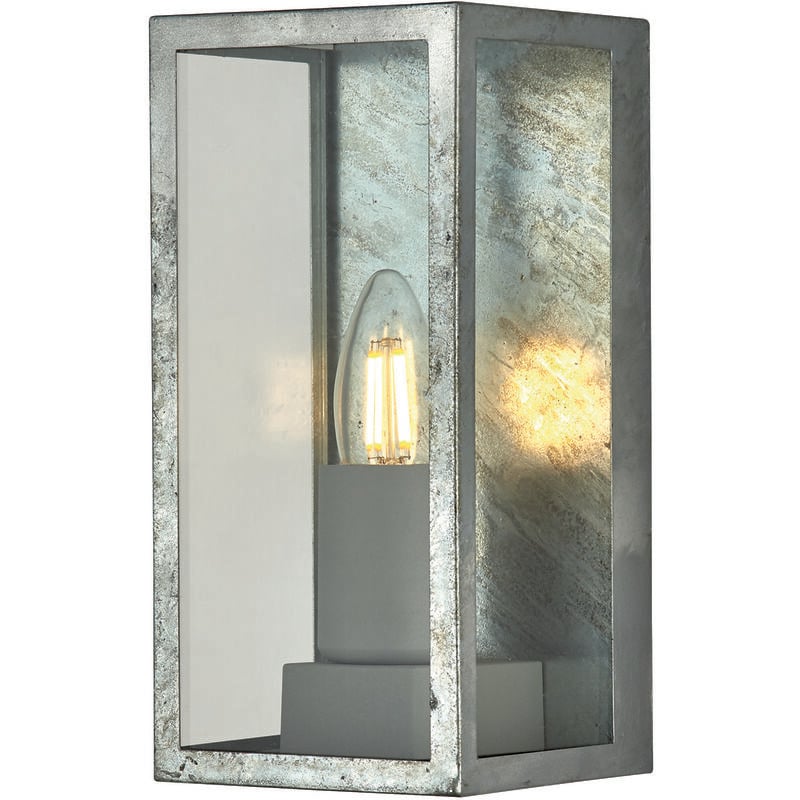 foto del prodotto applique contemporanea riquadro ii acciaio argento trasparente 1 luce e27