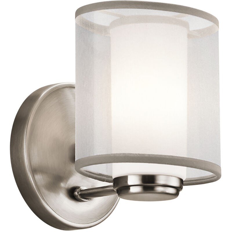 foto del prodotto applique contemporanea saldana metallo peltro classico tessuto 1 luce g9 3 led