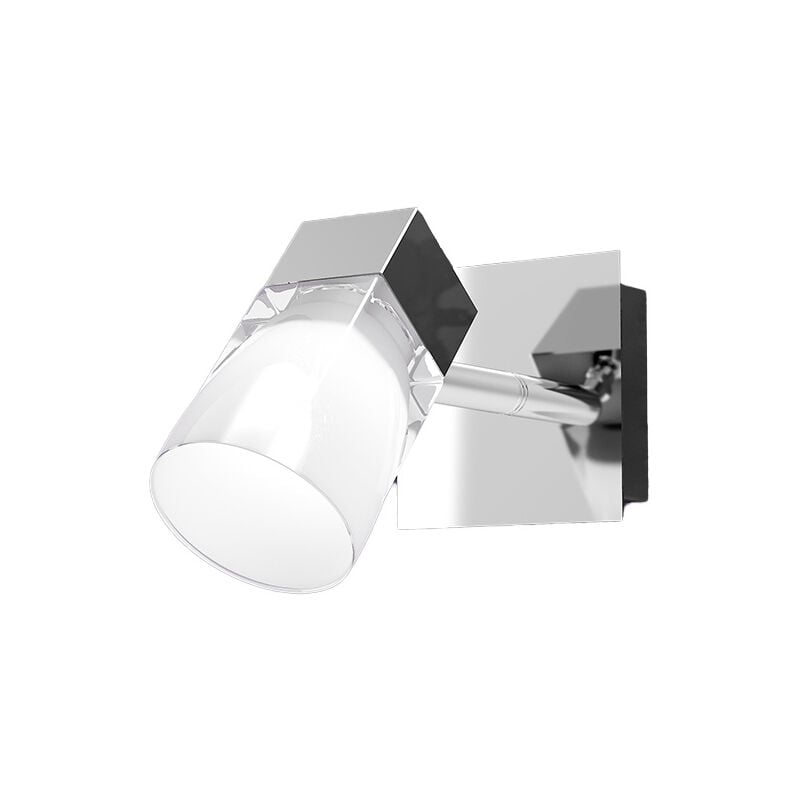 foto del prodotto applique contemporanea sunny metallo cromo vetro satinato 1 luce g9