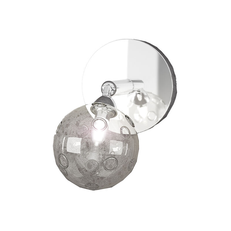 foto del prodotto applique contemporanea super ball metallo cromo vetro pirex 1 luce g9