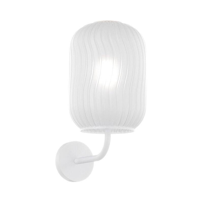 foto del prodotto applique contemporanea tender metallo bianco vetro bianco fog 1 luce e27
