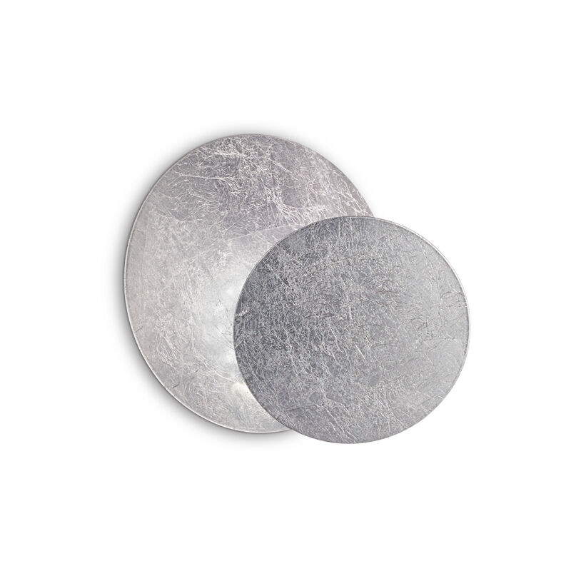 foto del prodotto applique contemporanea tick metallo argento 1 luce 7,5w 3000k luce calda