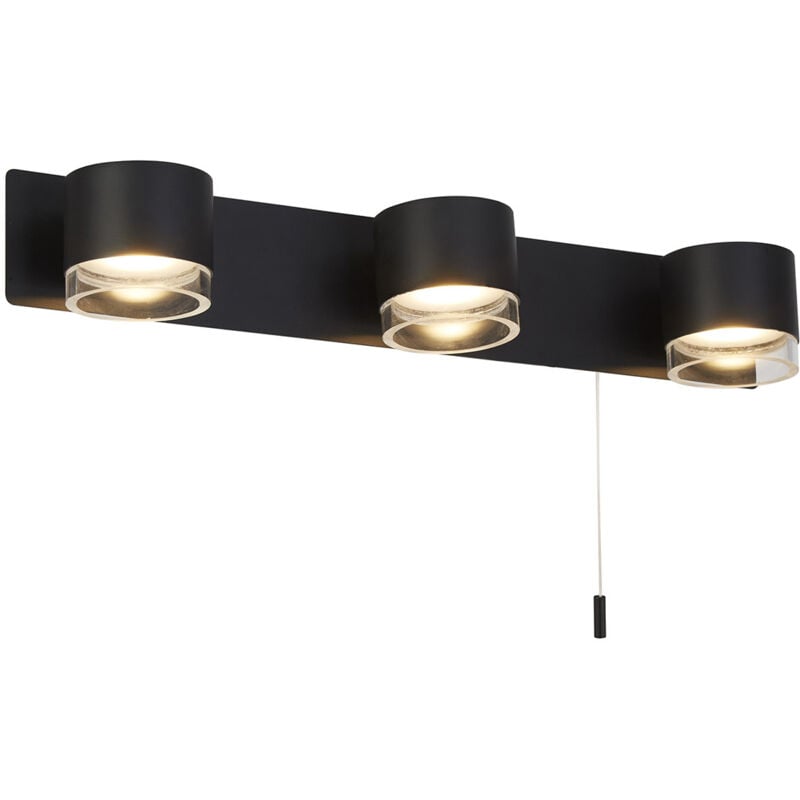 foto del prodotto applique contemporanea tumbler acciaio nero policarbonato bianco led 3,1 3000k