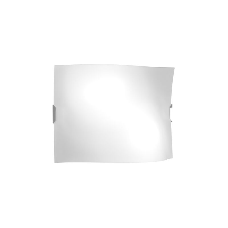 foto del prodotto applique contemporanea wing metallo vetro bianco satinato 2 luci e27 36cm
