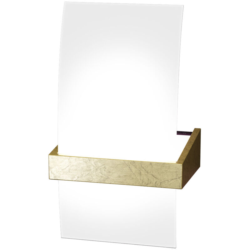foto del prodotto applique contemporanea wood metallo foglia oro vetro bianco 1 luce g9