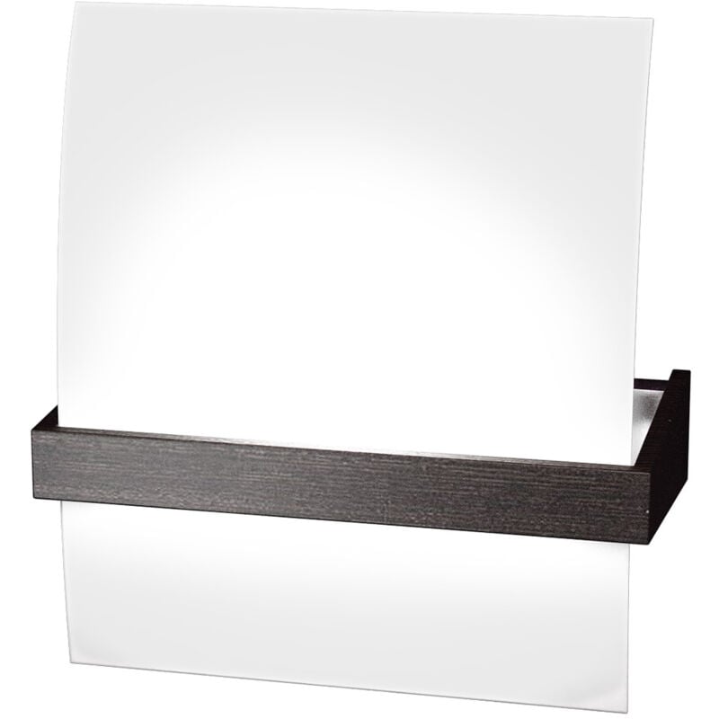 foto del prodotto applique contemporanea wood metallo neroweng vetro bianco 1 luce e27