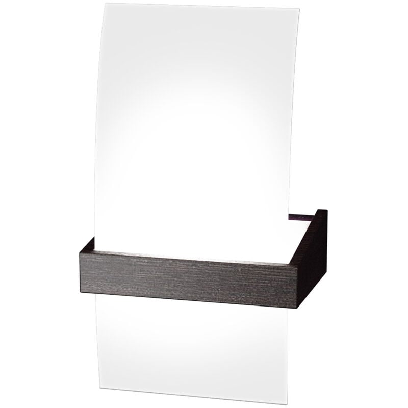 foto del prodotto applique contemporanea wood metallo neroweng vetro bianco 1 luce g9