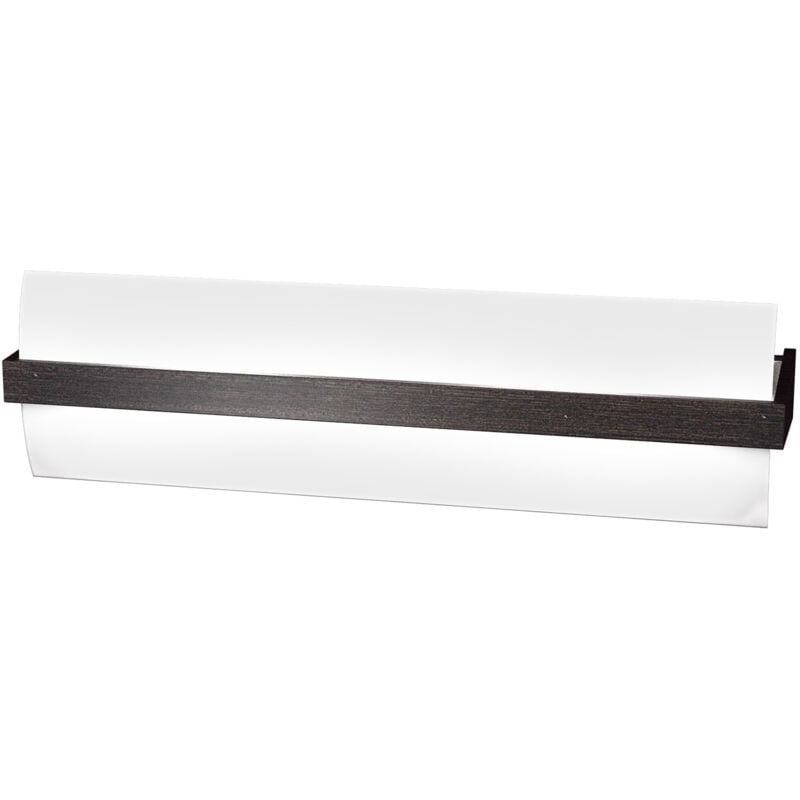 foto del prodotto applique contemporanea wood metallo neroweng vetro bianco 2 luci e27 l50cm