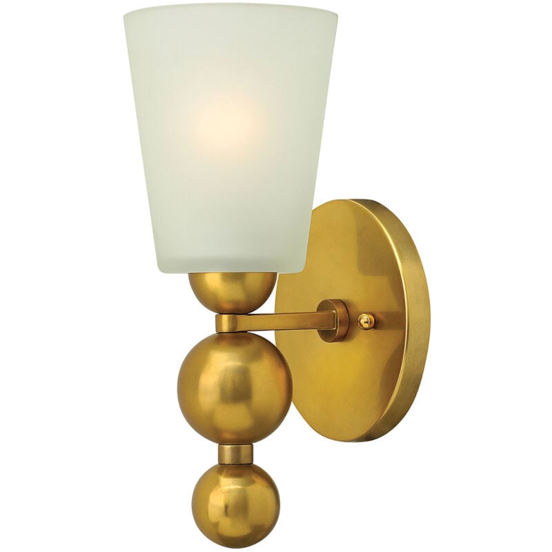 foto del prodotto applique contemporanea zelda acciaio ottone vintage vetro 1 luce e27