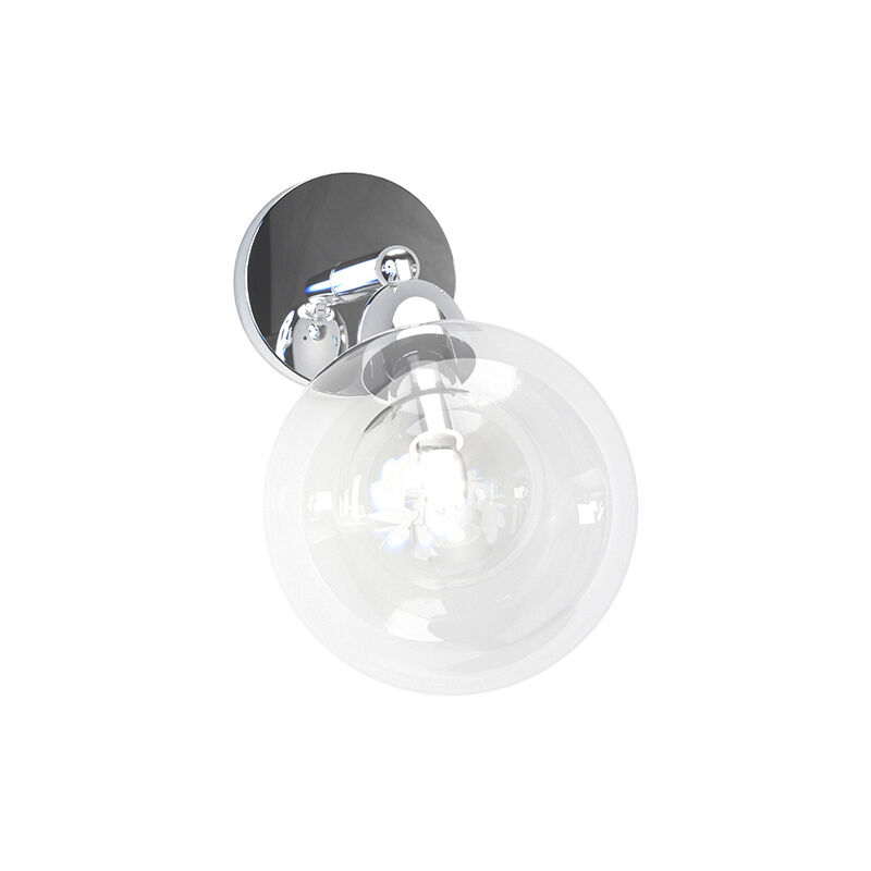 foto del prodotto applique contemporaneo orizz willow metallo cromo vetro trasparente 1 luce g9