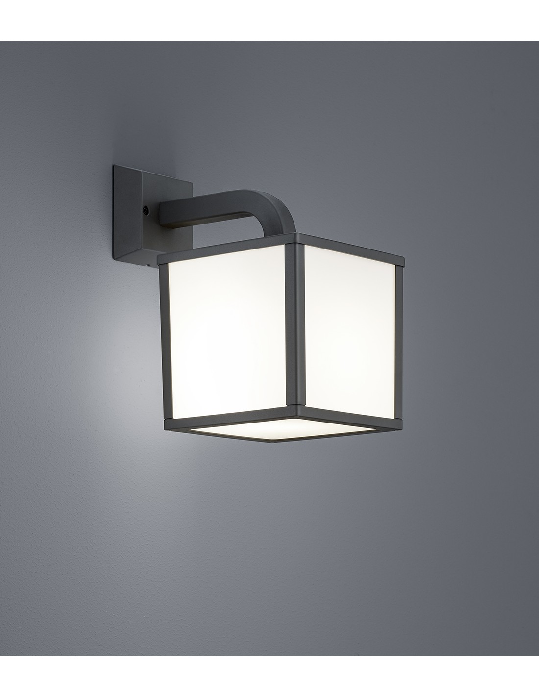 foto del prodotto applique cubo led per esterno cubango antracite ip54 trio lighting