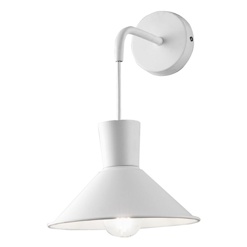 foto del prodotto applique d22 cm elio in metallo verniciato bianco