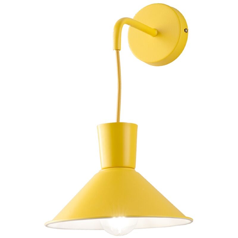 foto del prodotto applique d22 cm elio in metallo verniciato giallo