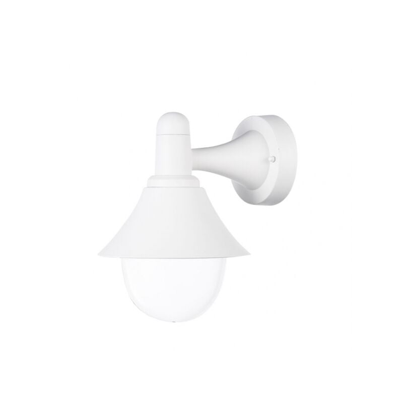 foto del prodotto applique da esterno 1xe27 white ip44 policarbonato 25x18.1x23.2 cm