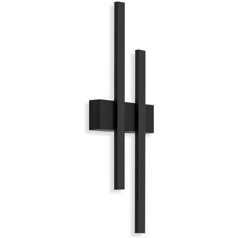 foto del prodotto applique da esterno a led a 2 luci ip44 4 w nero metallo plastica telefunken