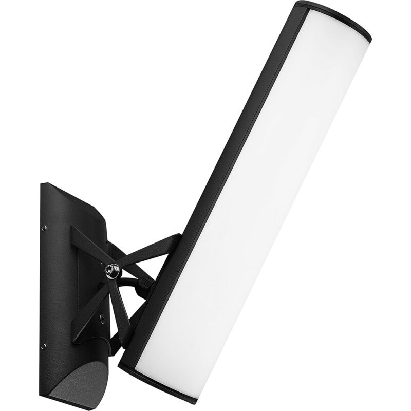 foto del prodotto applique da esterno a led alu trama terrazza facciata grigio chiaro orientabile globo 34185