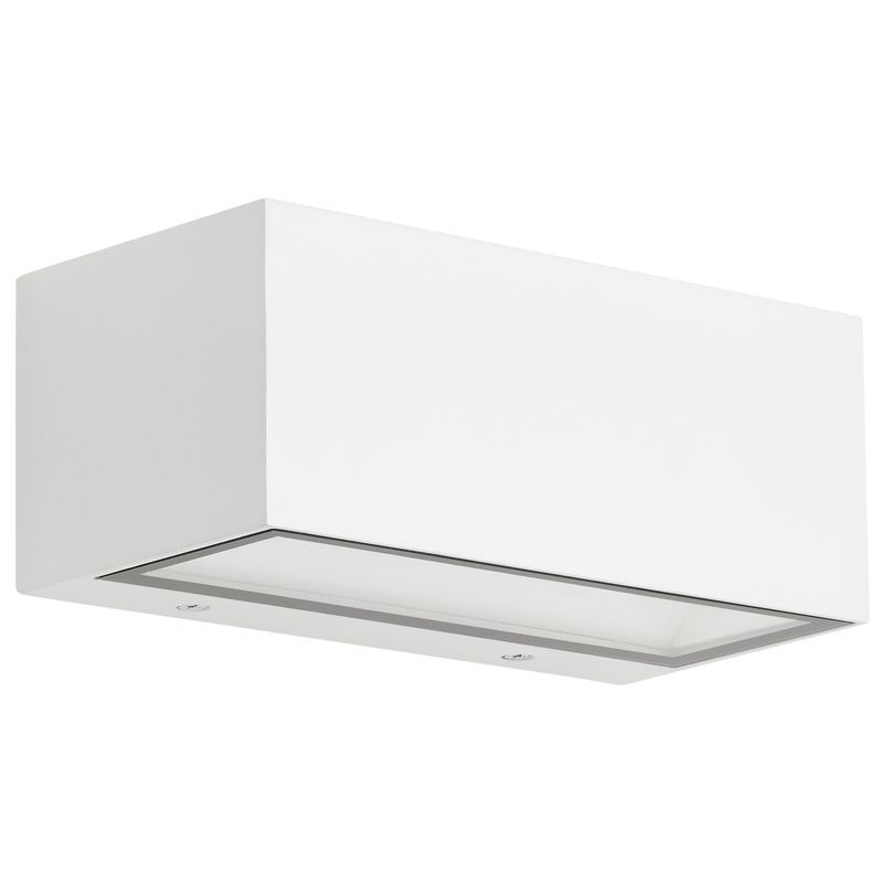 foto del prodotto applique da esterno a led lampada da esterno ip44 4000k 12 w bianco metallo vetro telefunken