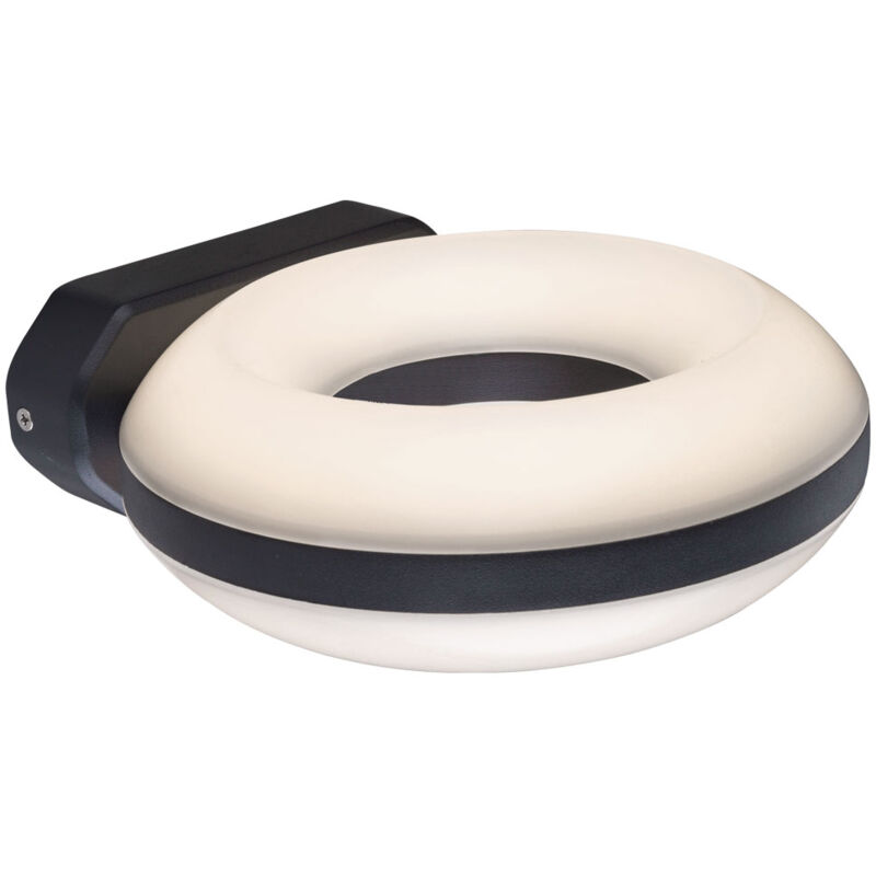 foto del prodotto applique da esterno a led up down alu lampada ad anello faretto per terrazza da giardino
