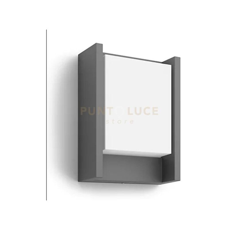 foto del prodotto applique da esterno arbour grigio antracite, 4000k